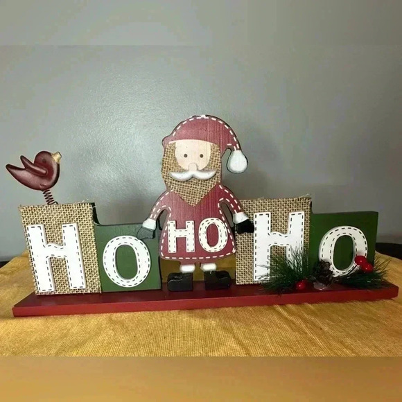 Santa Ho Ho‎ Ho Christmas holiday table top decor - Picture 1 of 6